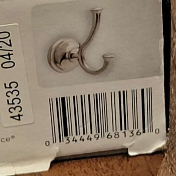 Delta Cassidy 79735-SS Double Robe Hook, Stainless Steel New, sealed - Picture 6 of 11